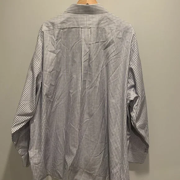 Roundtree & Yorke Gold Label Button Up Shirt, Plaid, 20 34/35 - Picture 4 of 4